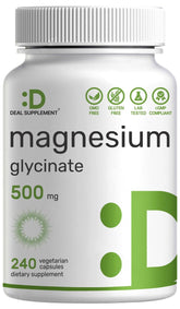 Magnesium Glycinate 500mg 240 veggie capsules – product hero image